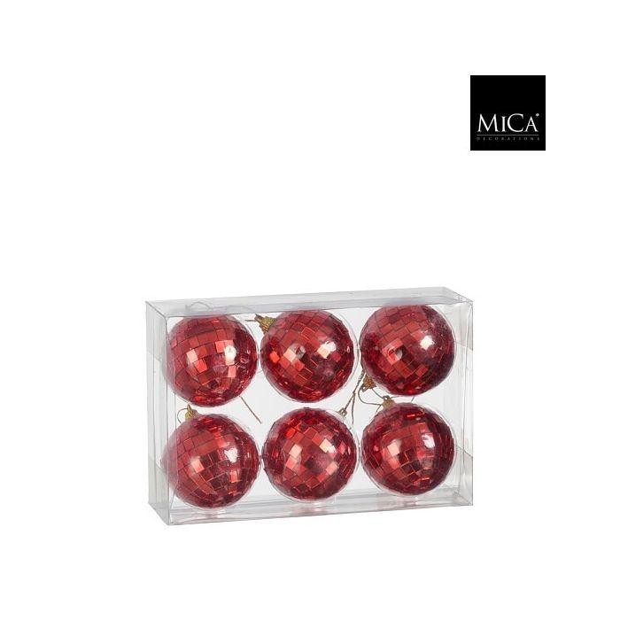 SFERE EFFETTO SPECCHIO ROSSO D.6